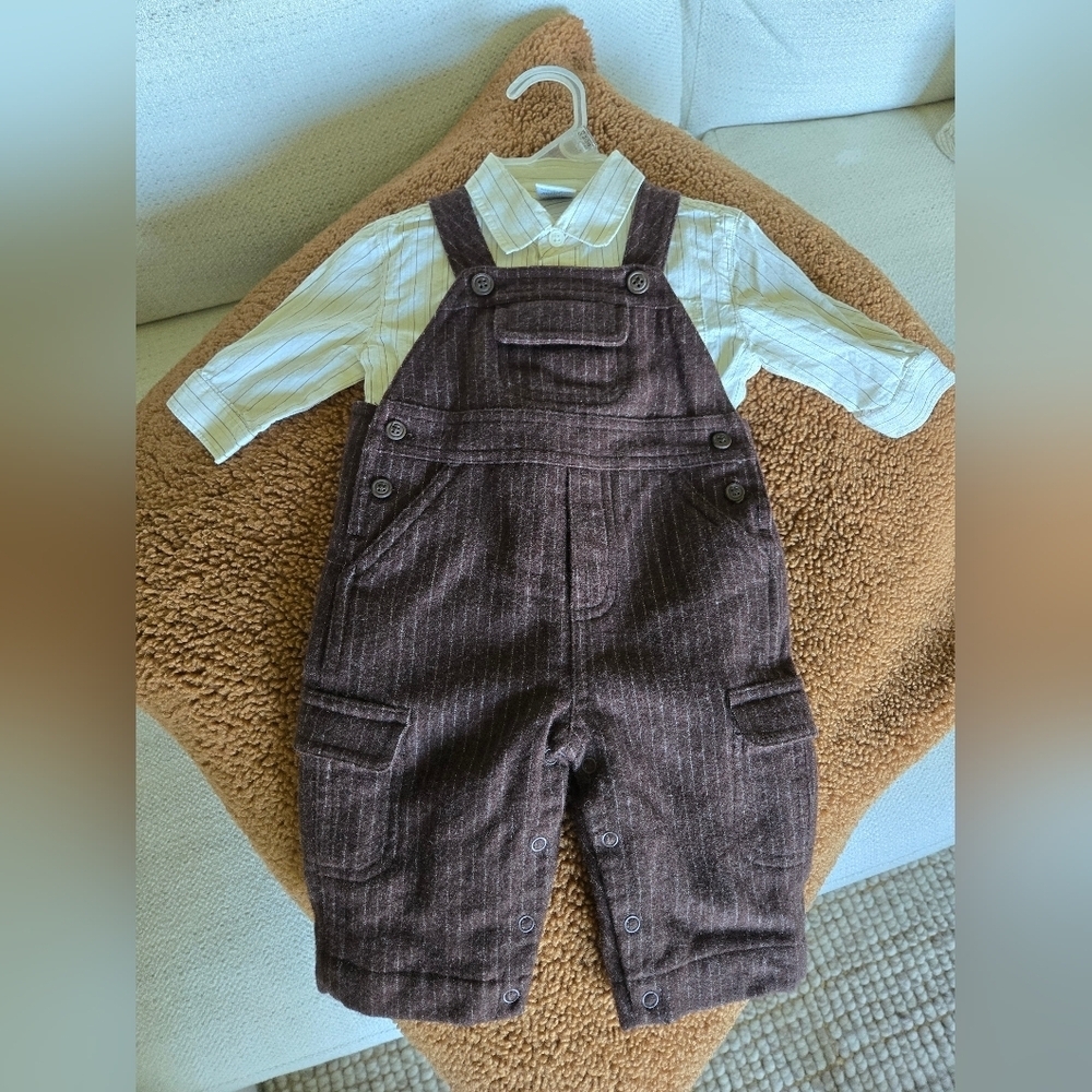 Vintage Brown Gymboree Wool Blend Yesteryear Pony Outfit 0-6 Mo Heritage Pumpkin - Picture 2 of 10